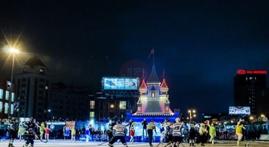 Новогоднее оформление ледовой арены
