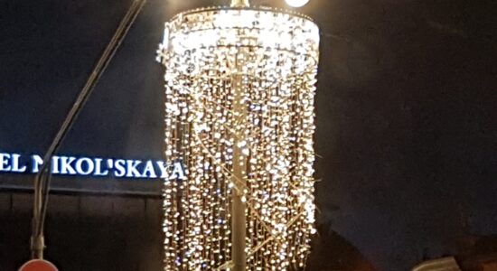 декор на фонарный столб