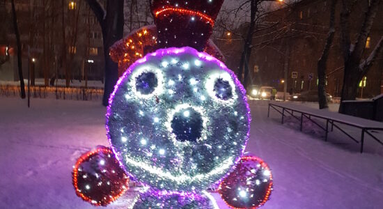 световой снеговик