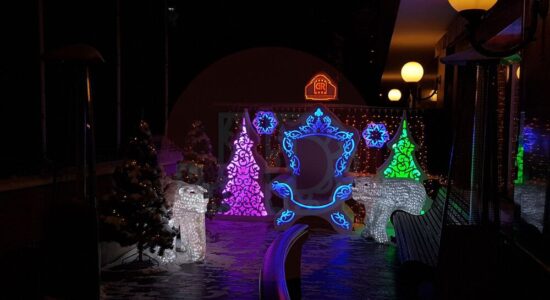 световые фигуры трон елка
