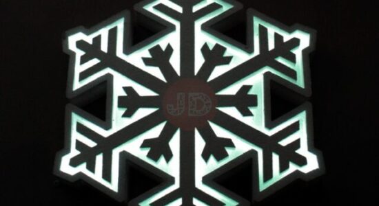 декоративная световая снежинка