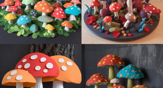Грибы из пенопласта
