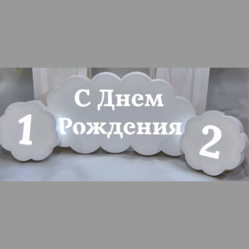 Цифры из пенопласта с подсветкой