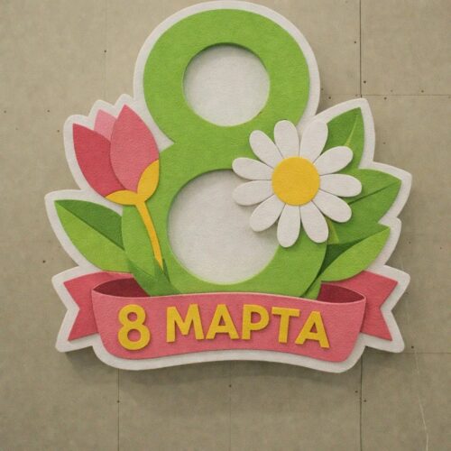 Объемная открытка на 8 марта из пенопласта