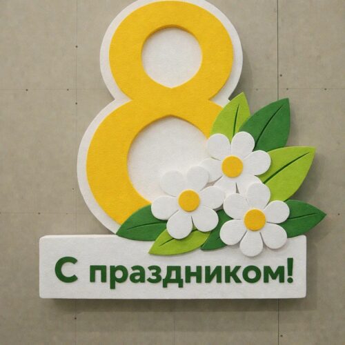 Объемная открытка на 8 марта из пенопласта