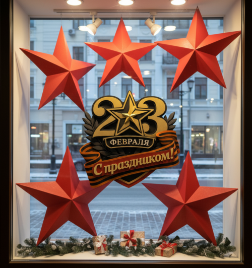 витрина на 23 февраля